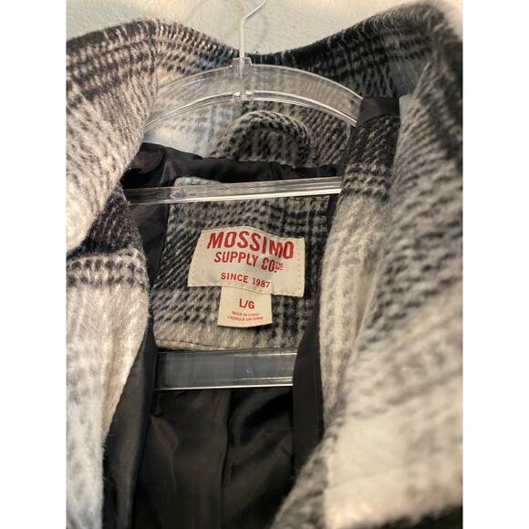 Mossimo women's plaid white and blackjackets size L - Picture 4 of 10
